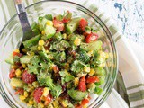 Avocado Tomato Cucumber Corn Salad