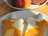 Boozy Fresh Peach & Yogurt Popsicles