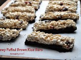 Chewy Puffed Brown Rice Bars