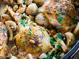 Chicken Thighs with Coconut, Sausage and Mushrooms