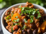 Chorizo Sweet Potato Black Bean Chili