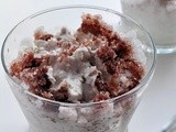 Coconut Water Ice with Cherry Mosto Cotto & Cream