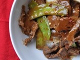 Flat Iron Beef with Snow Peas