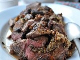 Morel & Quinoa Stuffed Beef with Bourbon Morel Pan Jus