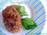 Quinoa & Eggplant Fritters - a Guest Post from Nelly at Cooking with Books