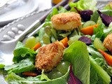 Roasted Beet Salad with Fried Goat Cheese Croutons