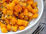 Roasted Butternut Squash with Garlic, Sage and Pine Nuts