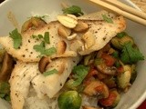 Thai Tilapia with Brussels Sprouts & Spicy Cashews