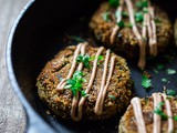 Amaranth Cakes w/ Lentils, Kale & Chipotle Aioli