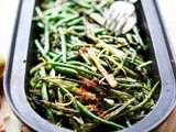Charred Green Beans and Scallions with Bagna Cauda
