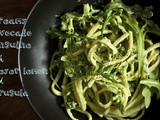 Creamy Avocado Linguine with Meyer Lemon and Arugula