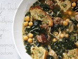 Kale, Chickpea and Chicken Soup with Rosemary Croutons