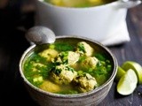 Kofta Soup with Spinach