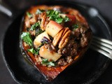 Maple Glazed Acorn Squash with Apple, Parsnip and Sage