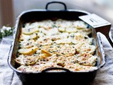 Parsnip Gratin with Gruyere and Thyme