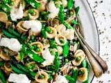 Spring Orecchiette Pasta with Burrata