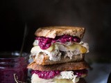 Turkey Brie Grilled Cheese Sandwich with Cranberry Mustard