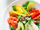 Veggie Burrito Bowl w/ Creamy (Vegan) Cilantro Sauce