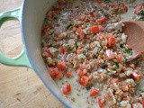 Farro Risotto with Red Pepper and Scallions