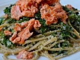 Linguine with Salmon and Kale