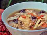Chicken Soup with Goji Berries and Ginger Wine