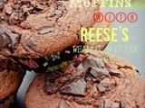 Chocolate Chunk Muffins with Reese’s Peanut Butter Cups