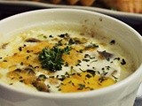 Egg, Mushroom, Leek Pot