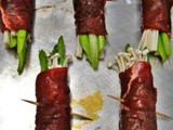 Enoki and Asparagus Beef Rolls