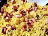 Turmeric Rice with Cashews and Raisins