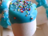 Blue And White Marshmallow Pops: An Awesome Birthday Party Treat