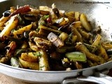 Brinjal Bhindi Potato Fry/ Eggplant Okra Potato Fry