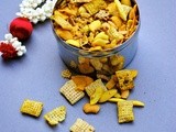 Cilantro Flavored Cereal Mixture / Chivda / Chex Mix