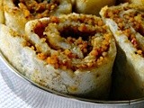 Dosai Swirls Layered With Molaga Podi : a Bite Size Appetizer