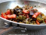 Eggplant Bell Pepper Subzi