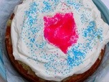 Pineapple Cake Topped With Whipped Cream