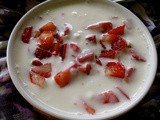 Strawberry Raita In 5 Minutes