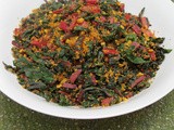 Swiss Chard With Roasted Besan/ Swiss Chard With Kadala Mavu Paruppu Usili In 20 Minutes