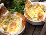 Mini quiche con formaggio di capra ed aneto