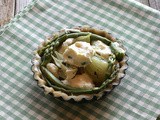 Mini quiche di farro con cipolle caramellate al miele, asparagi e ricotta alle erbe