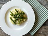 Risotto con asparagi pere e gorgonzola