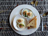 Light deviled eggs with cottage cheese