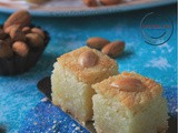Egg-free Basbousa | Egg-free Semolina Cake from Levantine Cuisine