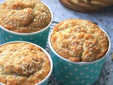 Eggless Cardamom Rose Muffins