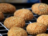 Eggless Oats Sesame Cookies