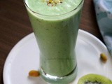 Kiwi Pistachio Lassi | Kiwi Pistachio Yogurt Smoothie