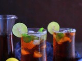 Lemon Iced Tea with Fresh Mint Leaves (Vegan)