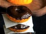 Mango Donut (Doughnut) Cake with Chocolate Glaze