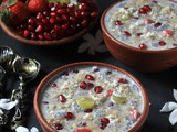 Odia Chhena Pana using Basil seeds & Fruits