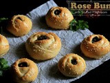Rose Buns with Stuffed Mushroom | Rose Bread with Stuffed Mushroom | Rose Shaped Dinner Rolls with Stuffed Mushroom