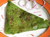 Stuffed Spinach Rava Dosa without All Purpose Flour (maida)